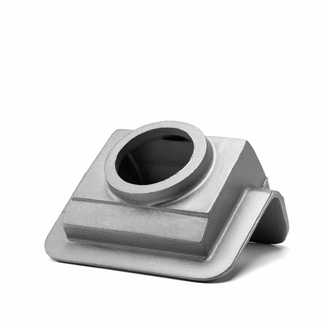 Pieza de fierro gris y aluminio para construcción